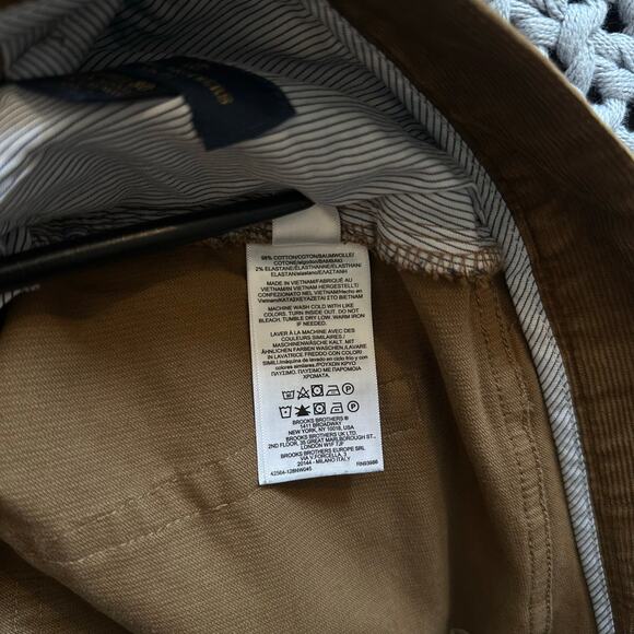 Brooks Brothers Khaki Corduroy Pants Mens W36/L30 - Picture 9 of 12